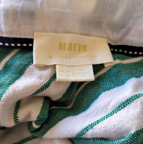 Anthropologie Maeve Franconia Striped Wrap Maxi Skirt Size 6P - Picture 7 of 8